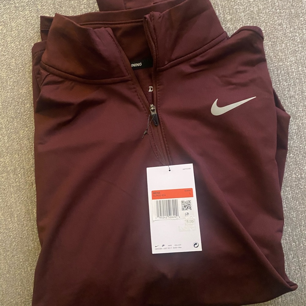 Nike Men’s Dri-Fit Element 1/4 Zip Up Running Top - Picture 2 of 3